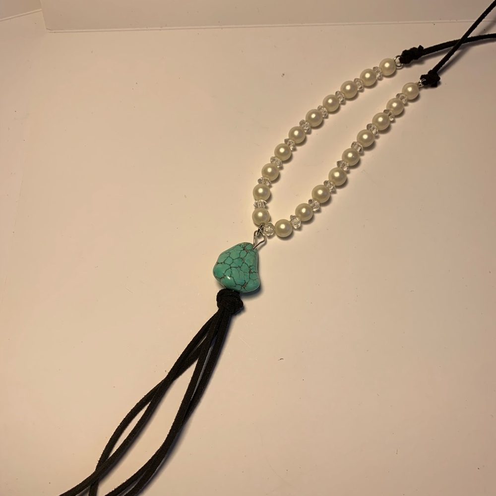 Turquoise and pearl necklace